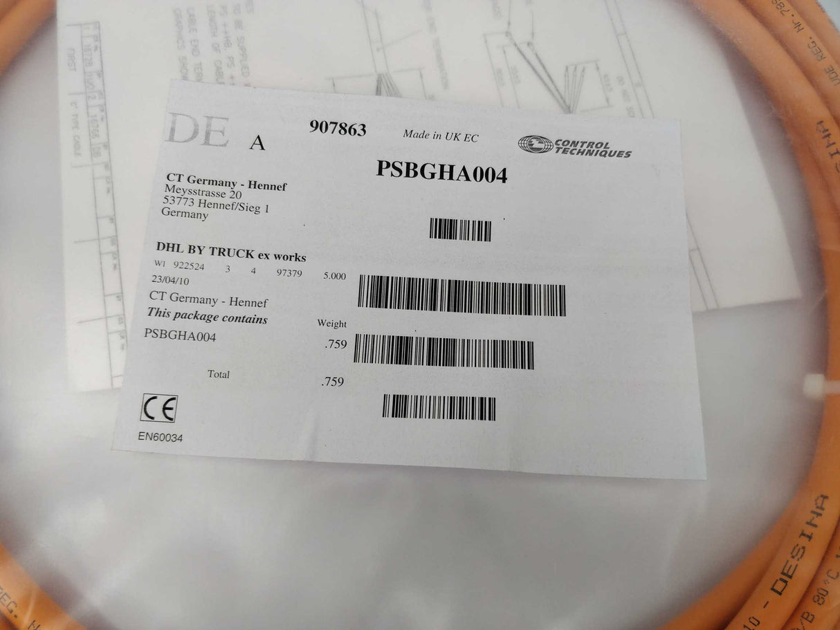 Control Techniques PSBGHA004 Cable