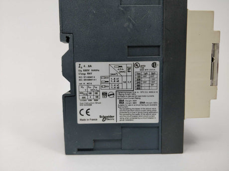 TELEMECANIQUE GV3ME10 Motor Circuit Breaker 4...6A