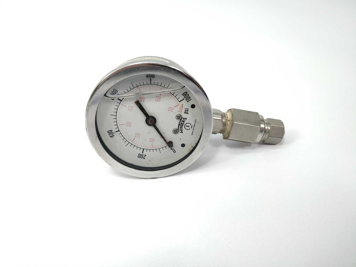 WINTERS 1953 Pressure Measure Gauge 0-1000 PSI