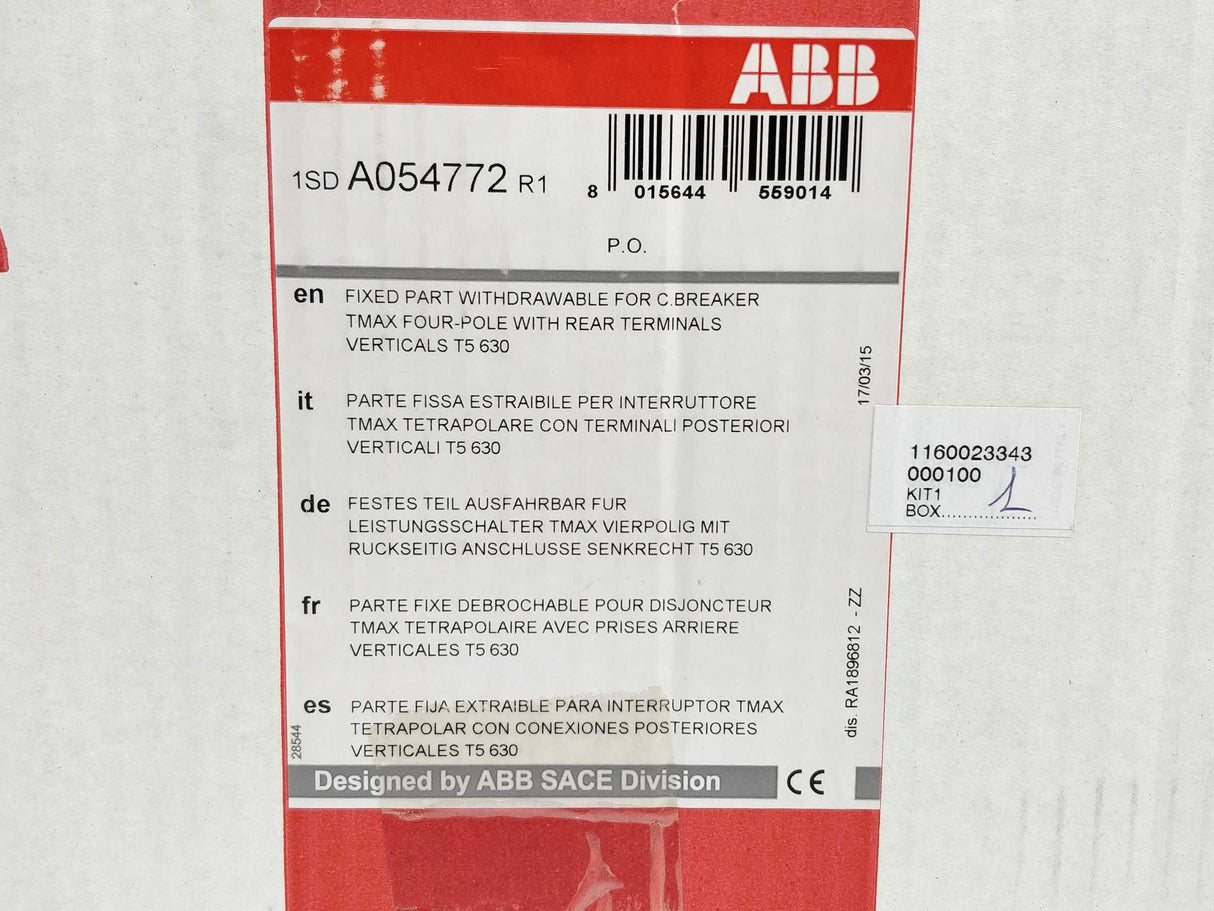 ABB 1SDA054772R1 / T5 630 W FP 4p VR T5 630 W FP 4p VR