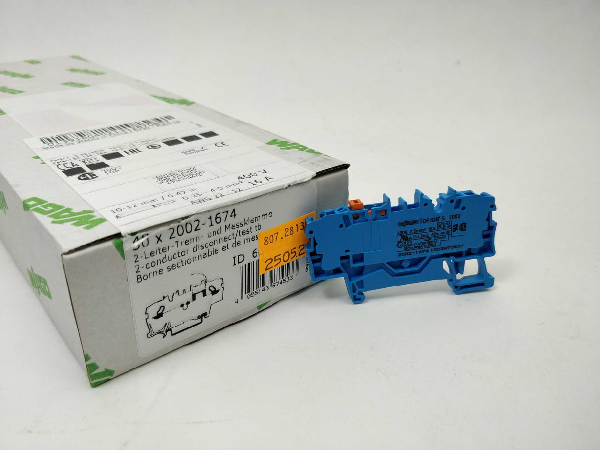 Wago 60402131 2002-1674 Terminal Block 50 Pcs.