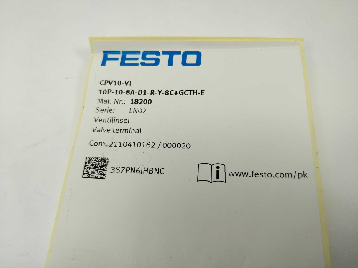 Festo 18200 CPV10-VI Valve Manifold 8 x 161416