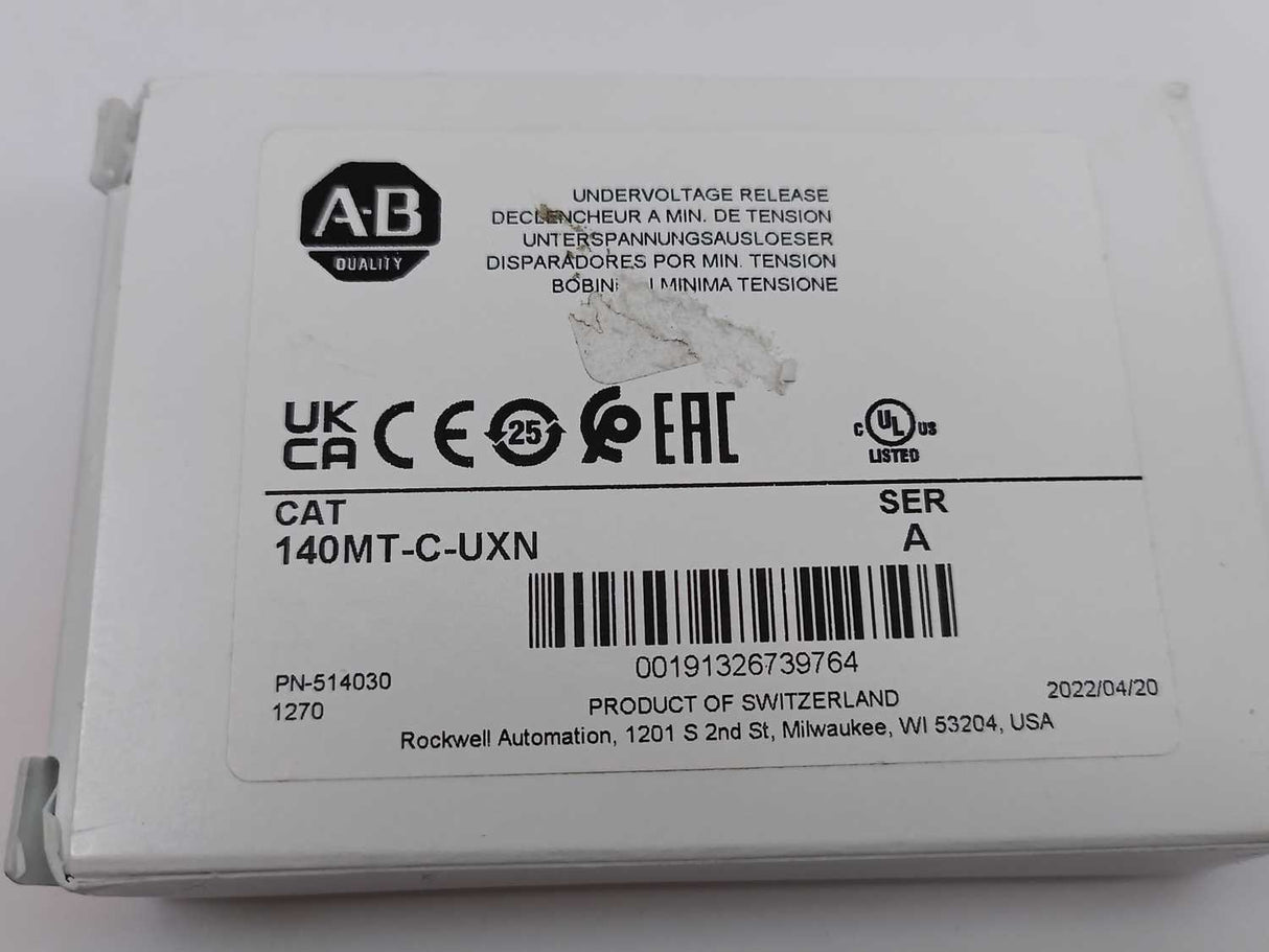 AB 140MT-C-UXN Undervoltage Release Module, Ser A