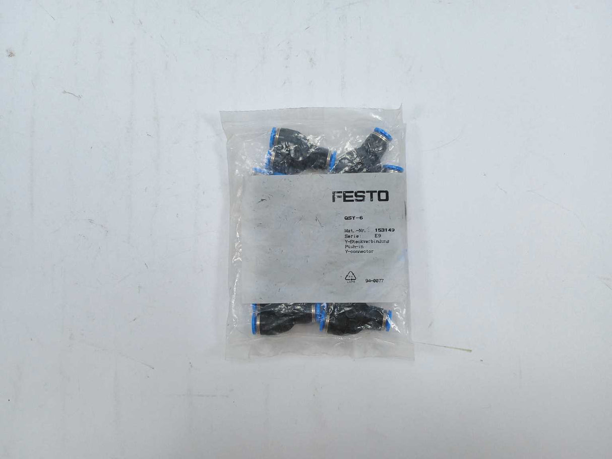 Festo 153149 QSY-6, Push-In y-connector 10 Pcs.