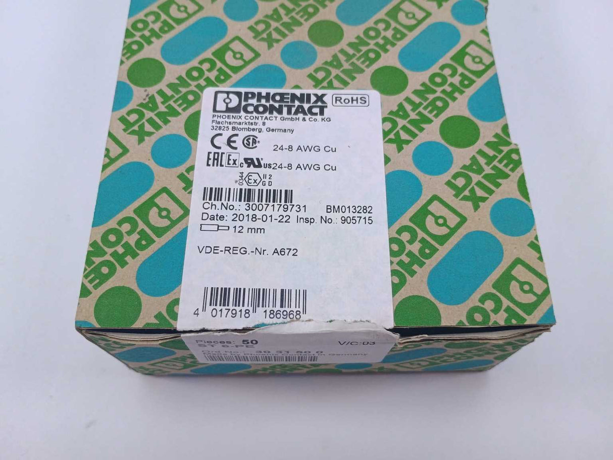 Phoenix Contact 3031500 ST 6-PE TERMINAL BLOCKS 47 Pcs.