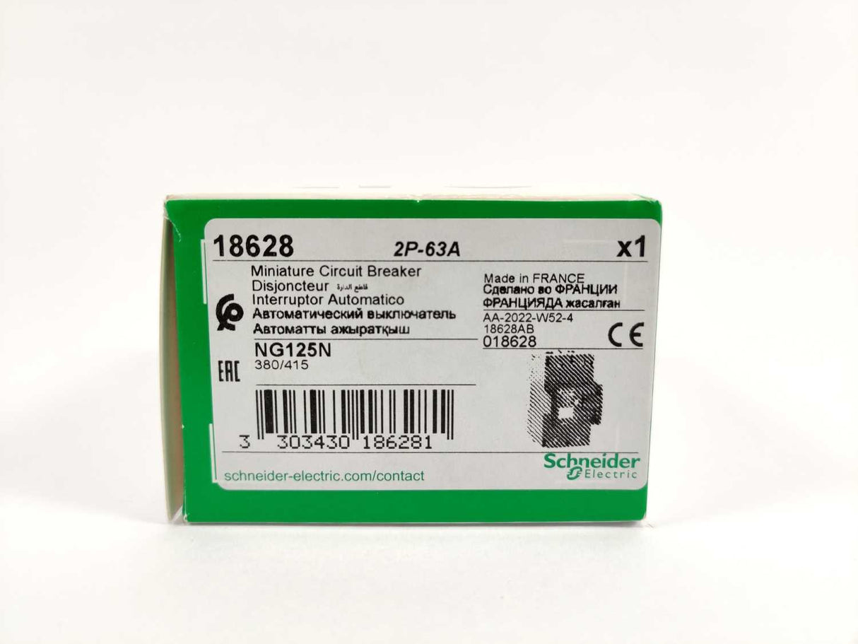 Schneider Electric NG125N C 63A 18628 circuit-breaker 2P-63A