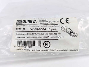 Ouneva VB05-0004 5201187 Shear bolt cable lug ROLA 185-300 3pcs.