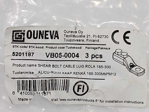 Ouneva VB05-0004 5201187 Shear bolt cable lug ROLA 185-300