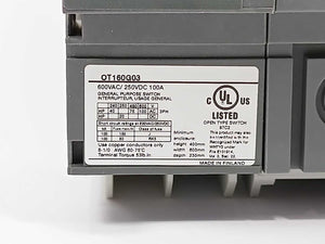 ABB 1SCA135139R1001 OT160G03P Switch Disconnector w/OHB65J6 Handle