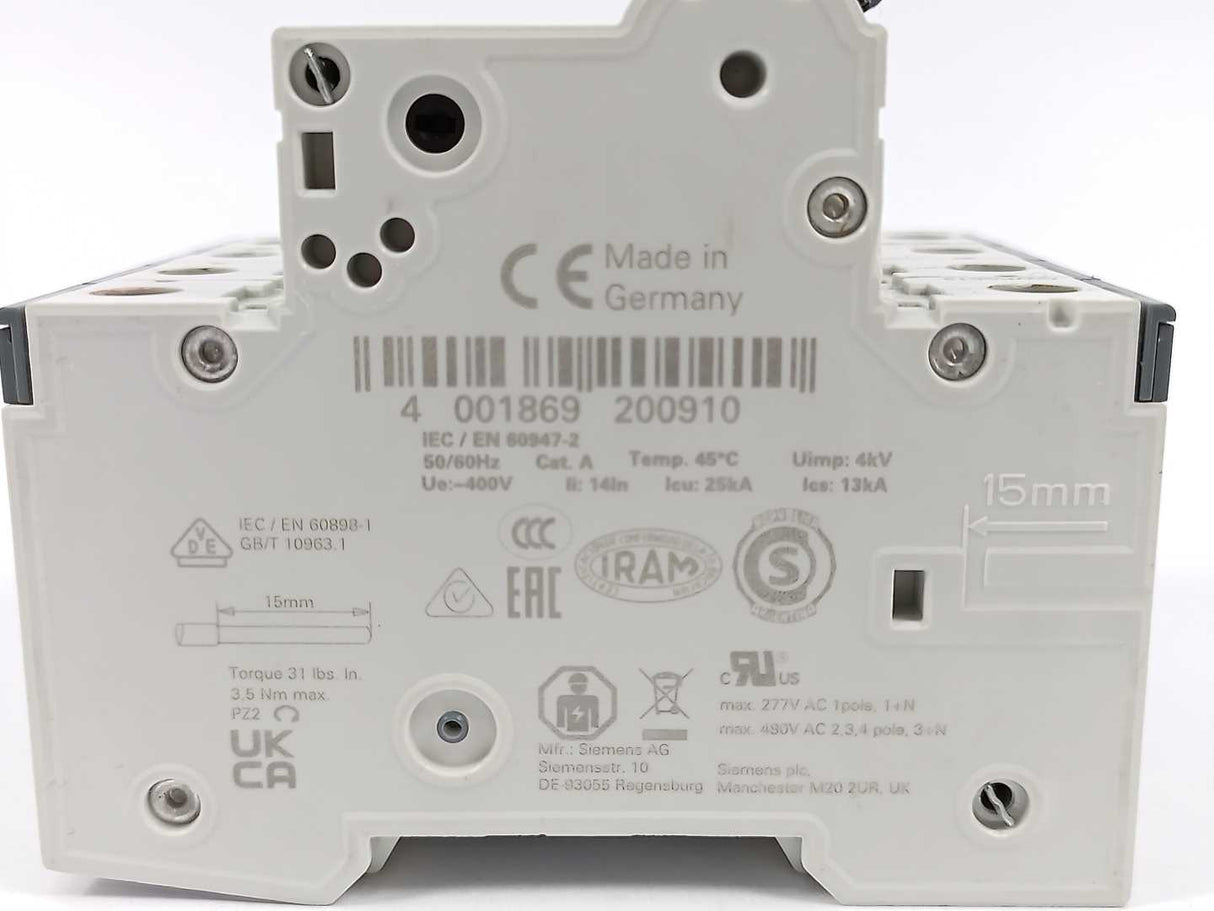 Siemens 5SY7625-8 Miniature circuit breaker 400 V