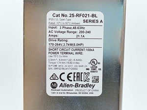 AB 25-RF021-BL Ser. A Powerflex EMC Filter 3.7kW