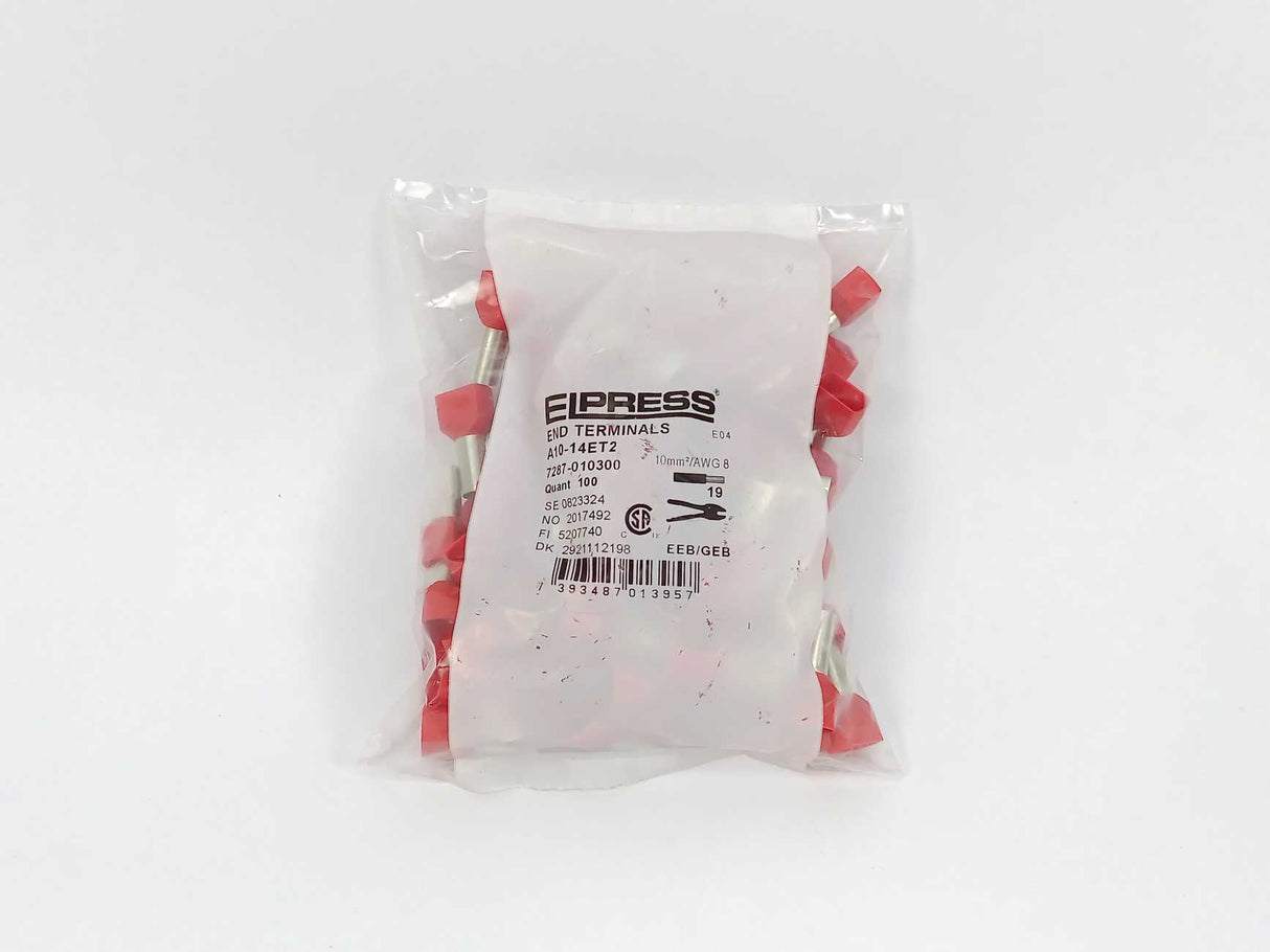 ELPRESS 7287-010300 A10-14ET2 TWIN Terminal Tube 400 Pcs. Batch
