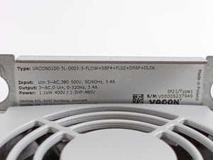 Vacon VACON0100-3L-0003-5-FLOW+SBF4+FL02+DPSP+DLDK IN:500V, 4.4A, Out: 0-320Hz
