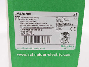 Schneider Electric LV426205 ComPact NSXm63B Circuit Breaker