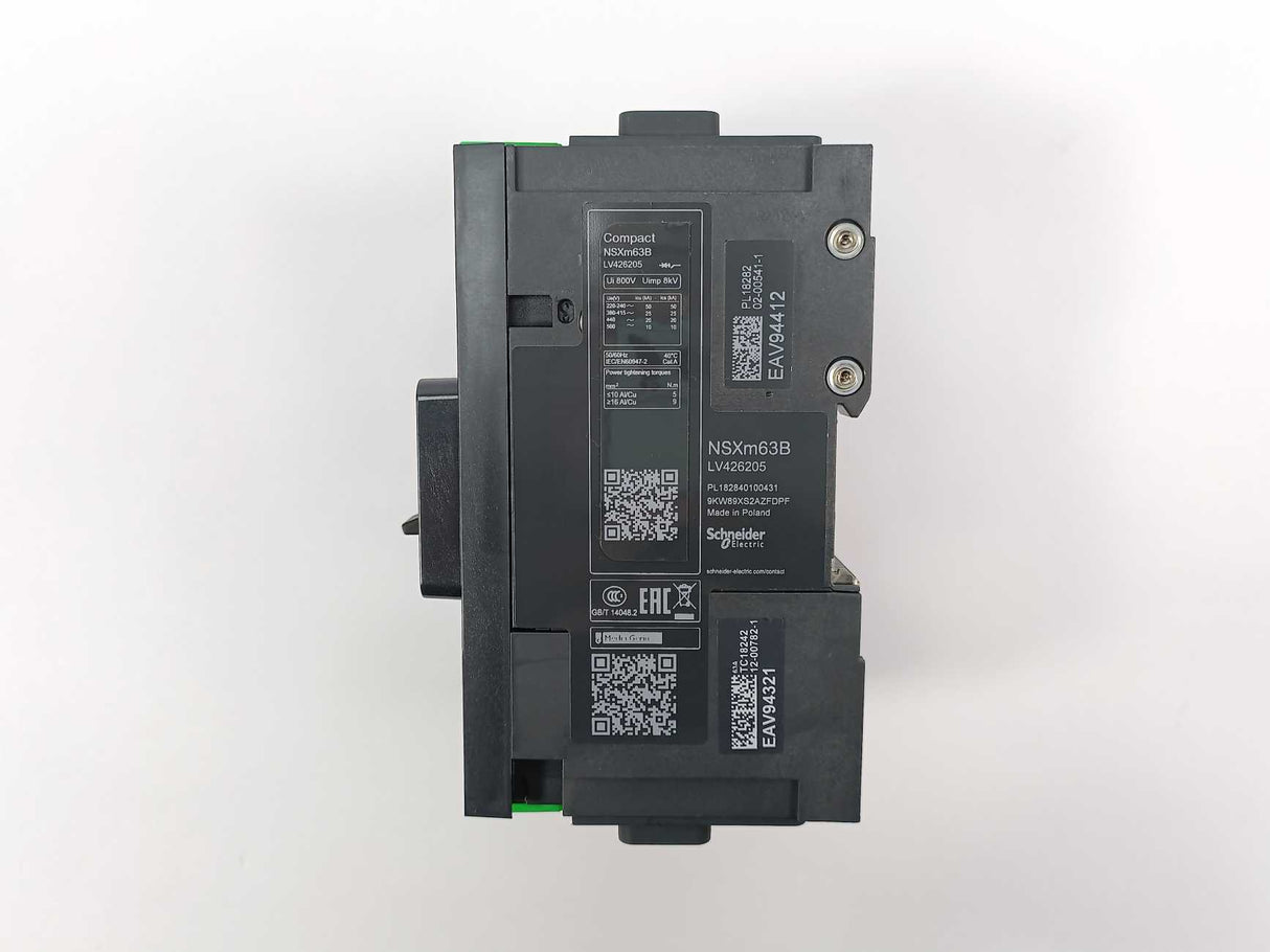 Schneider Electric LV426205 ComPact NSXm63B Circuit Breaker
