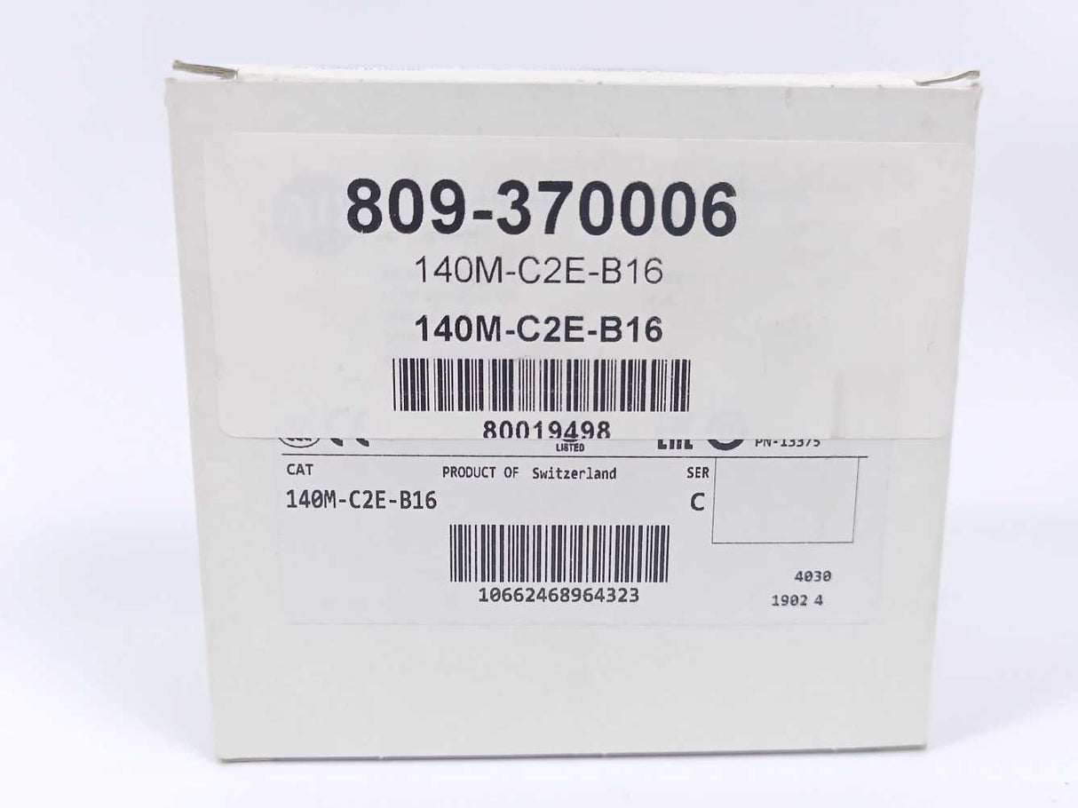 AB 140M-C2E-B16 Motor Protection Circuit Breaker, Ser. C. 1-1.6 a