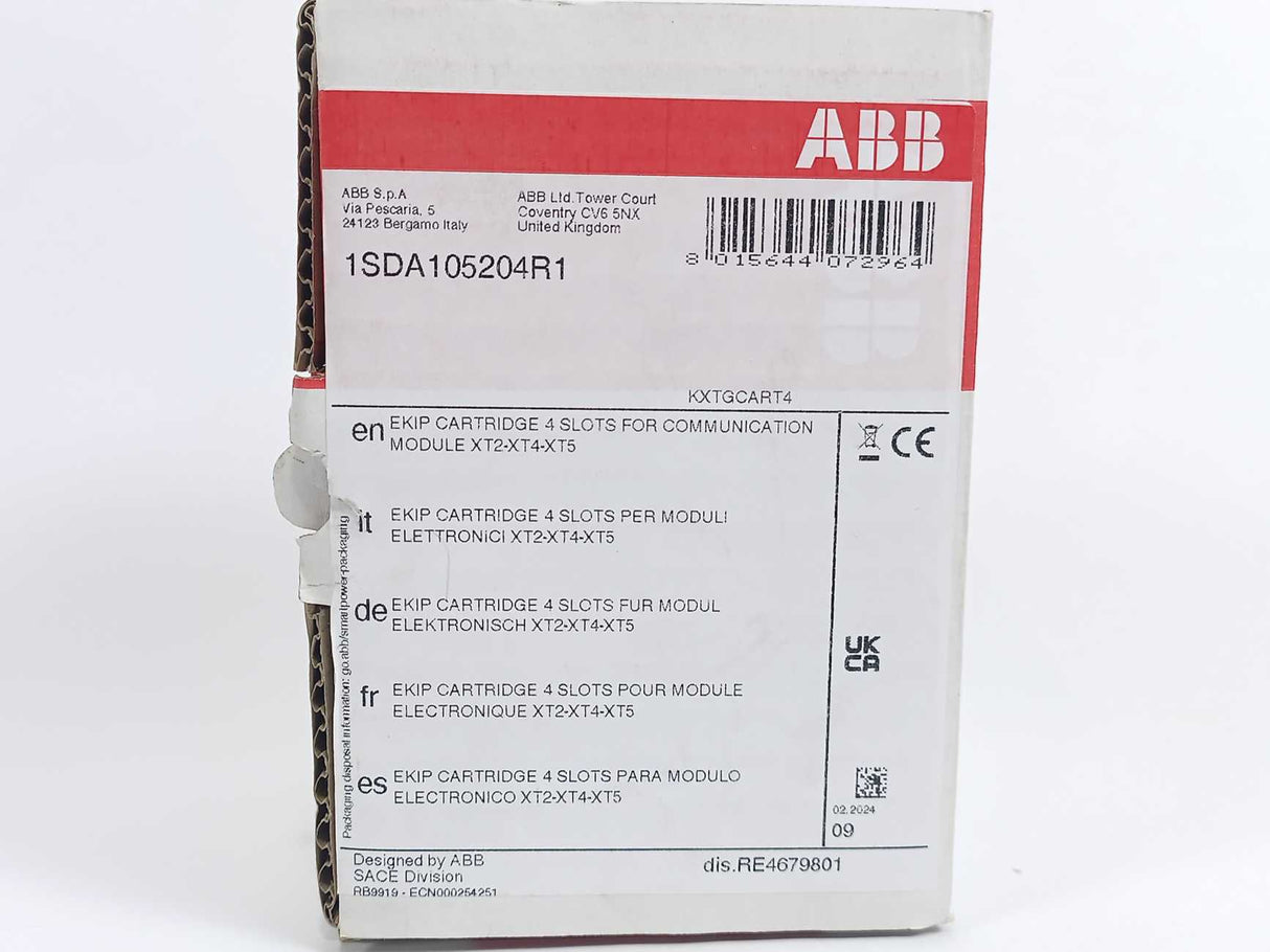 ABB 1SDA105204R1 EKIP Cartridge 4 Slots