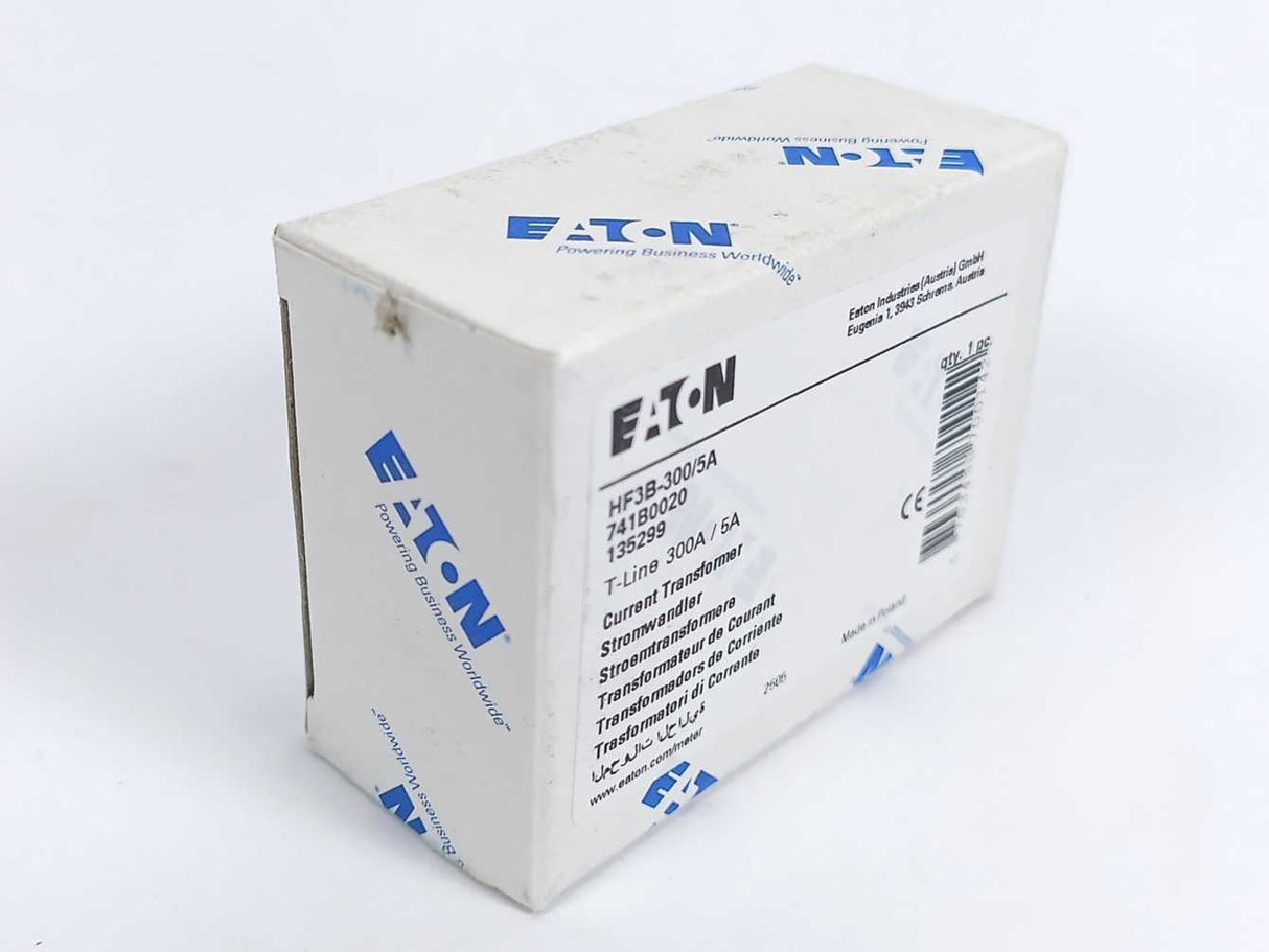 Eaton 741B0020 Through-Feed Current Transformer, 300 A / 5 A