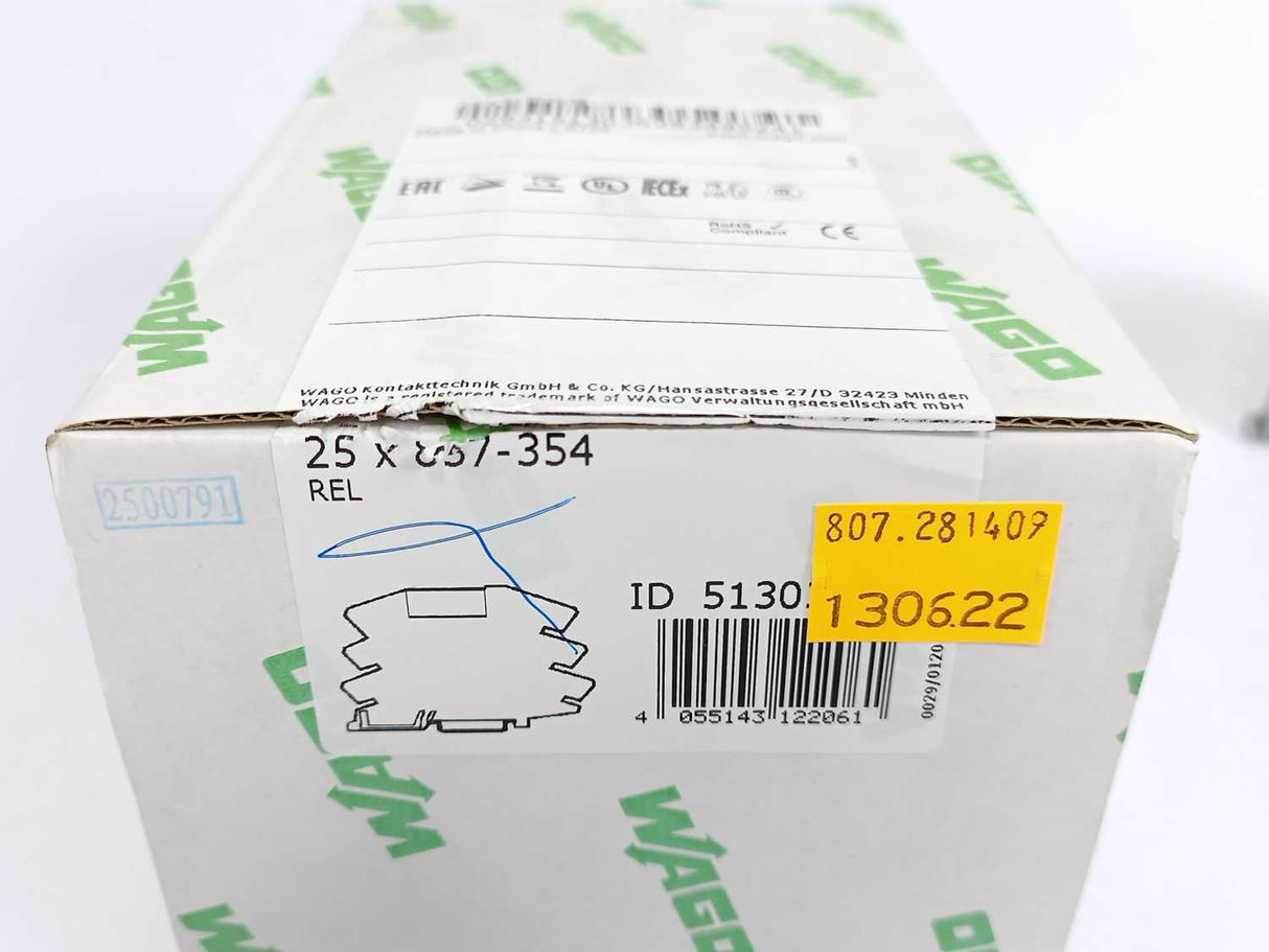 Wago 857-354 Relay module, Batch of 25 pcs.