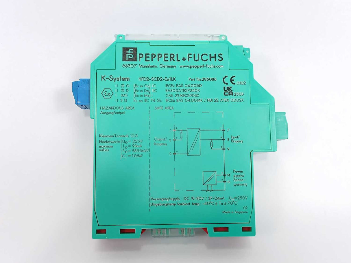 Pepperl+Fuchs 295086 KFD2-SCD2-EX1.LK Safety Barrier