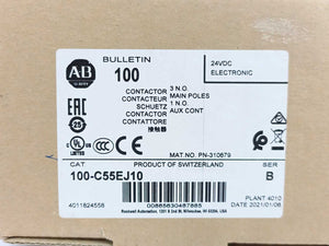 AB Quality 100-C55EJ10 3-Phase IEC Rated Contactor Ser. B