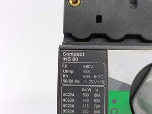 Schneider Electric INS80 Compact Switch with Accessories, not used just mounted