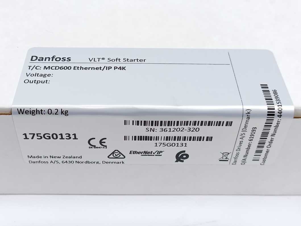 Danfoss 175G0131 MCD600 Ethernet