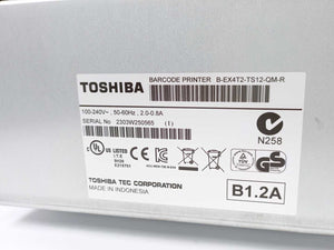 Toshiba B-EX4T2-TS12-QM-R Barcode Label Printer 100-240V~