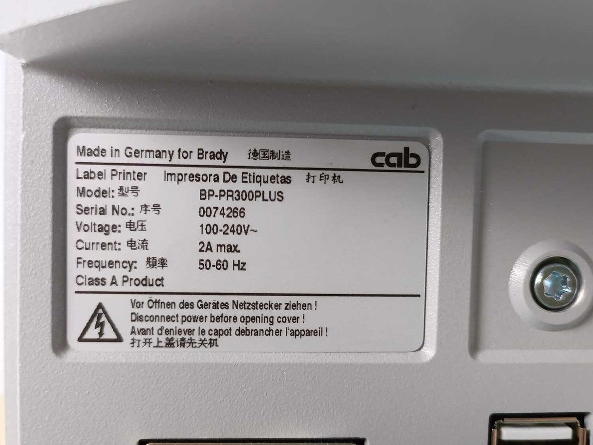 Brady BP-PR300 PLUS Label Printer W/ 2x Rolls of Labels