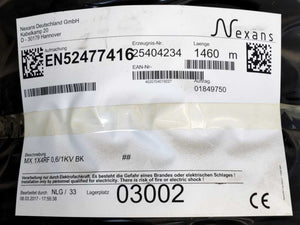 Nexans MX 1x4RF 0,6/1KV BK 1x4mm2 sold on meter.