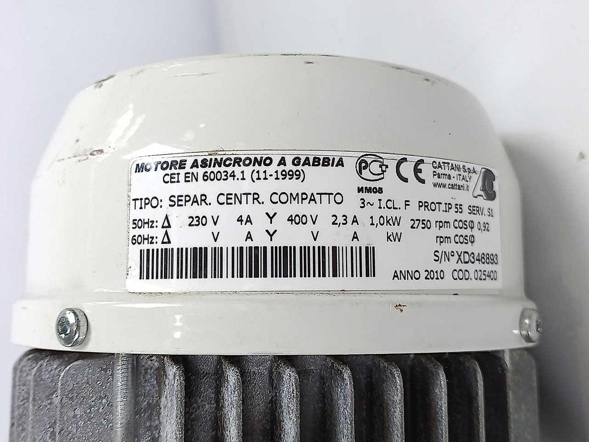 Cattani S.p.A. CEI EN 60034.1 Air Care Horizontal Oil-less Compressors