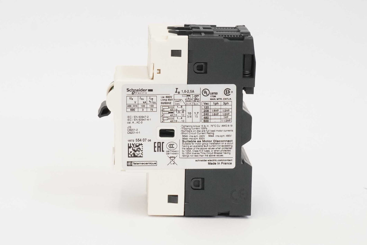 Schneider Electric GV2-RT07 GV2-RT07 Motor Protection Circuit Breaker