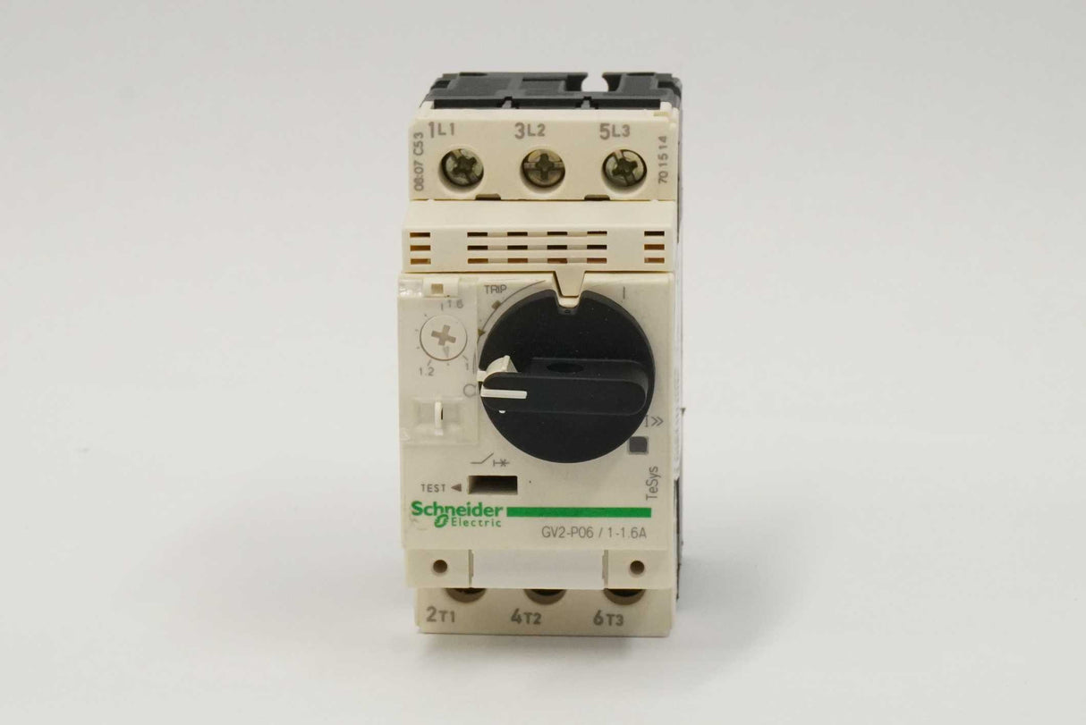Schneider Electric GV2P06 TeSys Deca Manual Motor Starter and Protector 1-1.6A
