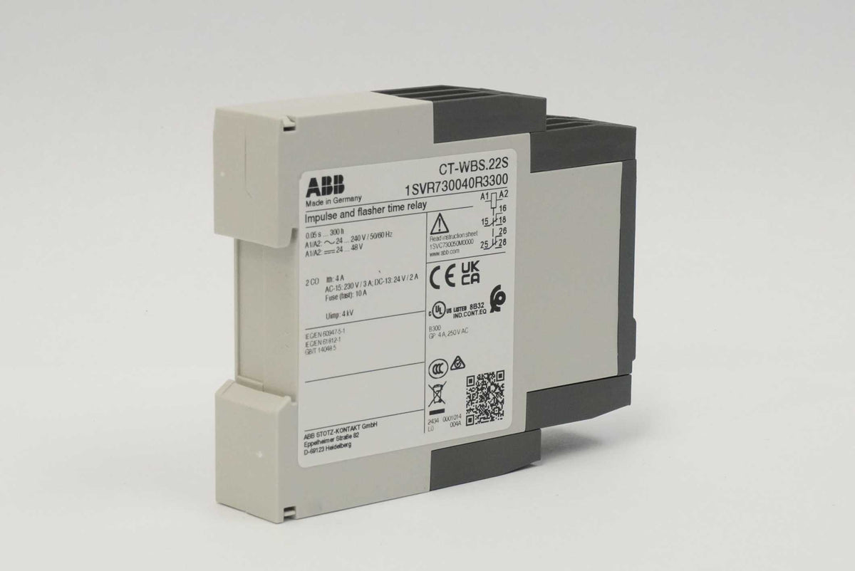 ABB Stotz-Kontakt 1SVR730040R3300 CT-WBS.22S Impulse and Flasher Time Relay