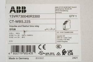 ABB Stotz-Kontakt 1SVR730040R3300 CT-WBS.22S Impulse and Flasher Time Relay