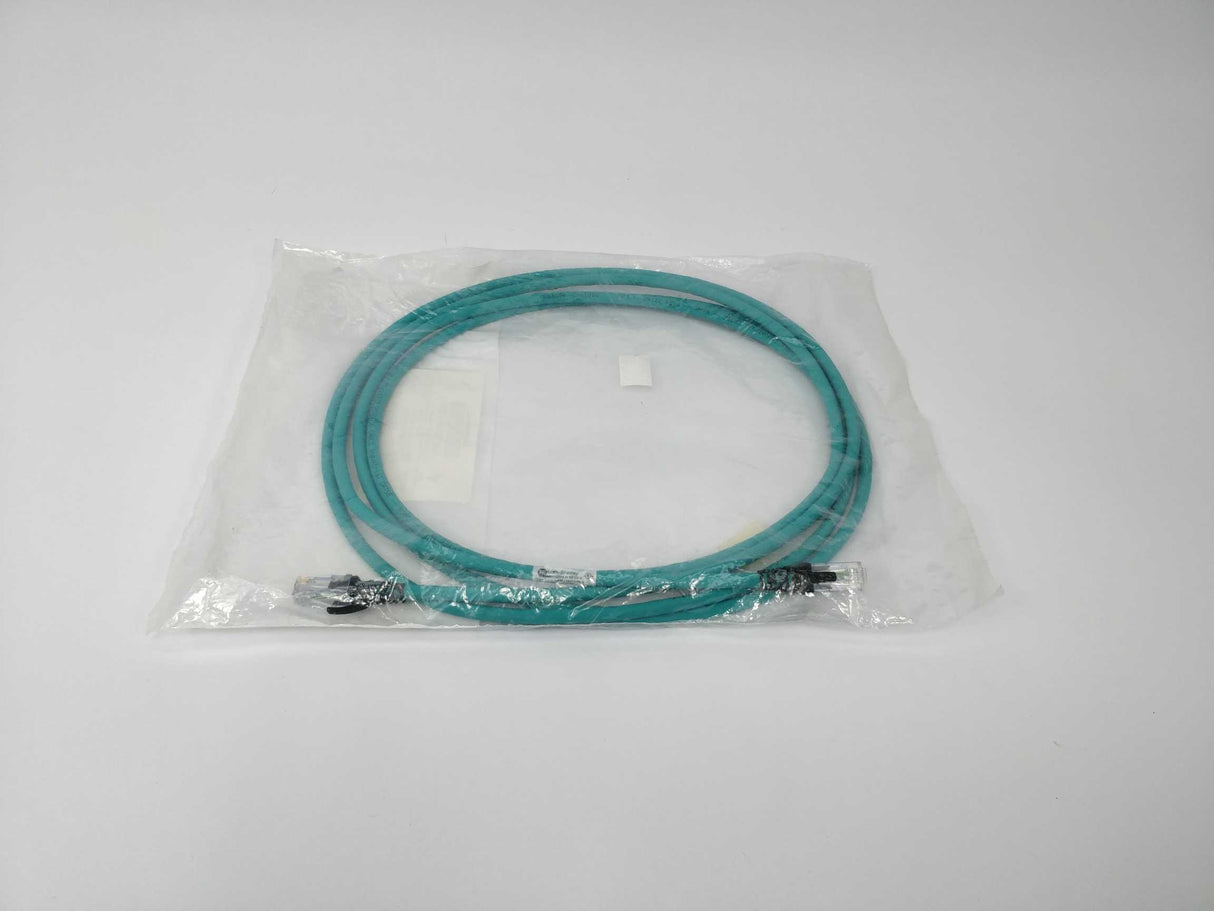 ALLEN-BRADLEY 1585J-M4TBJM-3 Ethernet Patchcord Unshielded RJ45 to RJ45 TPE, Teal, 3M