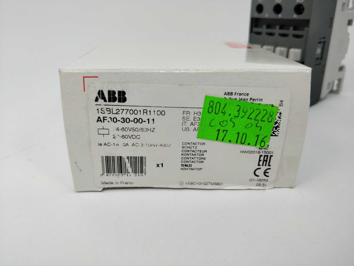 ABB AF30-30-00-11 Contactor 1SBL277001R1100