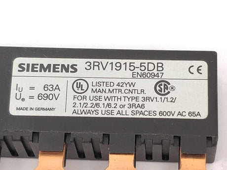 Siemens 3RV1915-5DB Connect terminal 5 pcs.