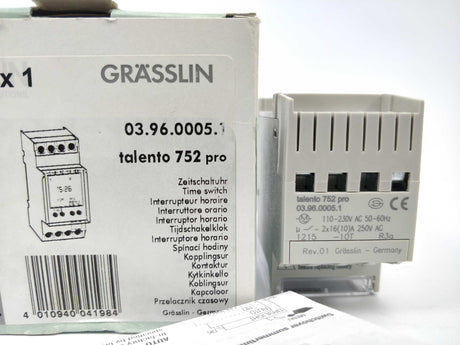 Grasslin 03.96.0005.1 Talento 752 pro REV. 01, Time switch