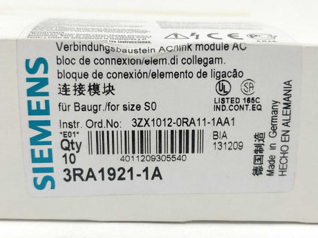 Siemens 3RA1921-1A Link module 10pcs