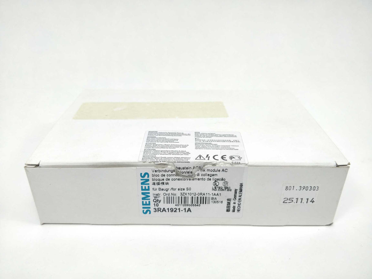 Siemens 3RA1921-1A Link module 10pcs