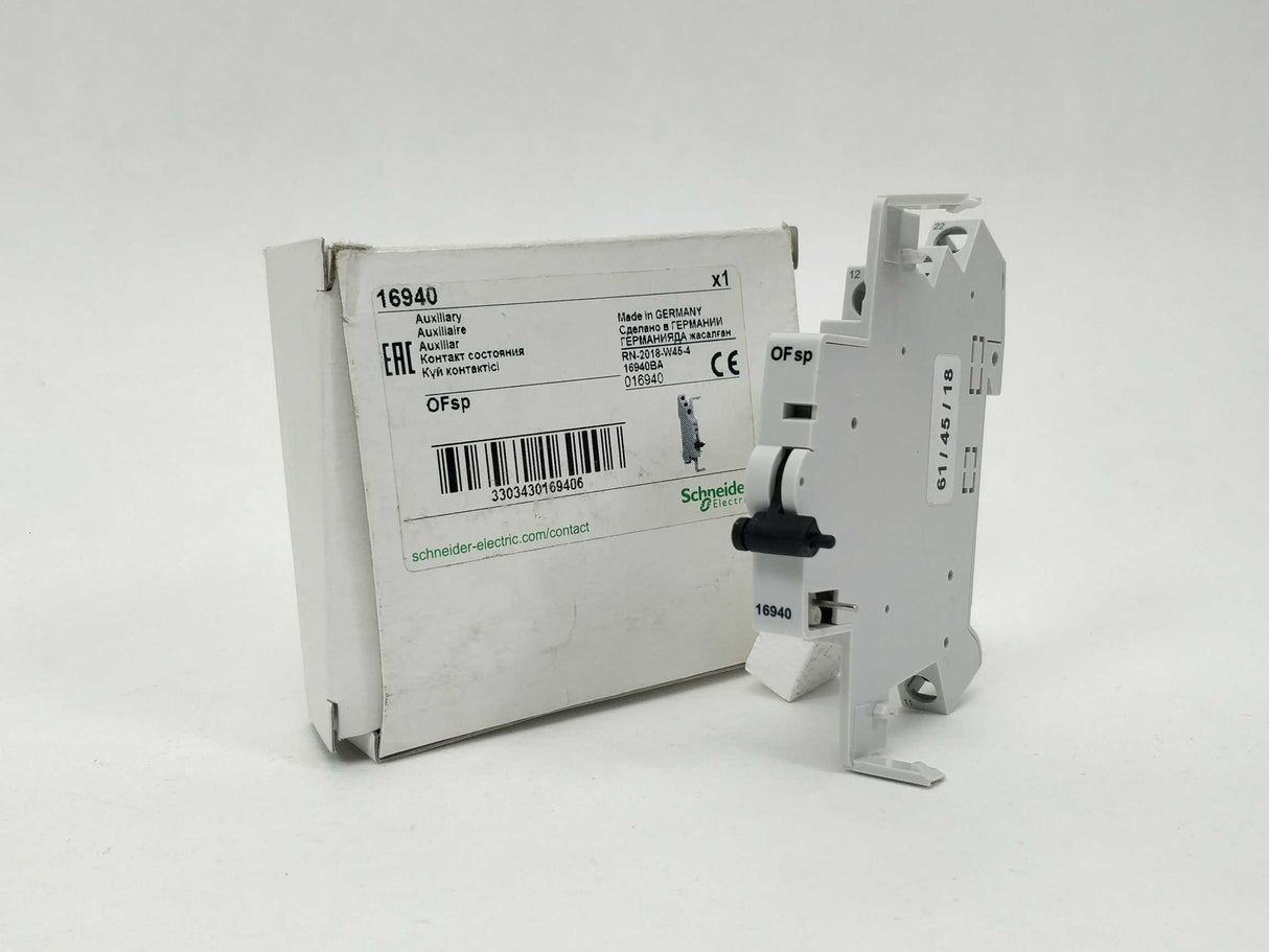 Schneider Electric 16940 Auxiliary contact - 1 NC + 1 OC