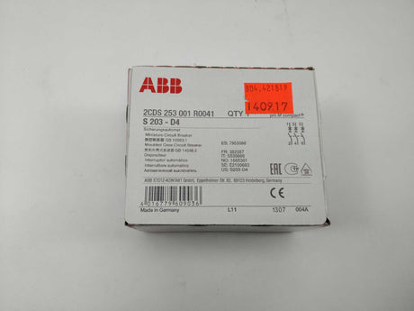 ABB 2CDS253001R0041 S203-D4