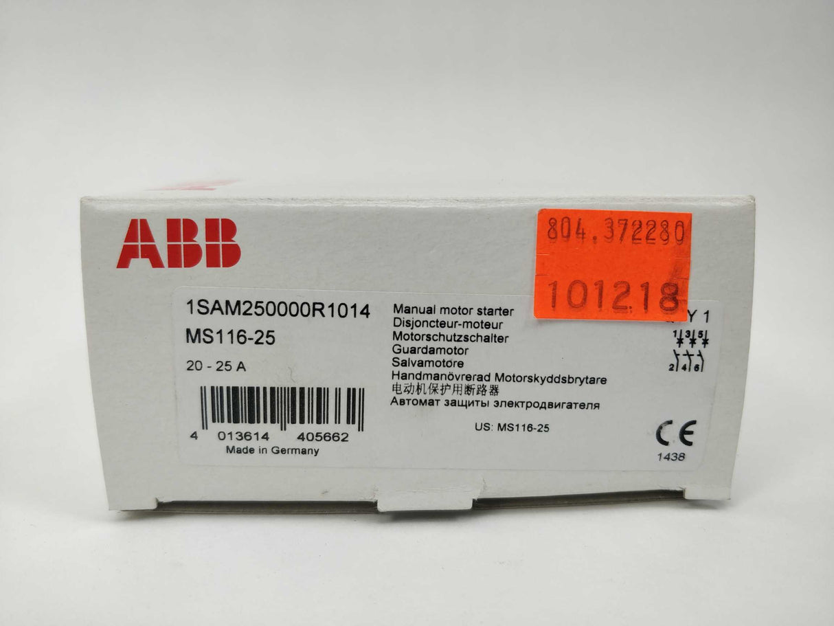 ABB 1SAM250000R1014 MS116-25 Manual motor starter