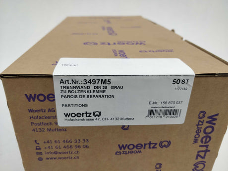 Woertz 3497M5 Partition DIN35 50 Pcs