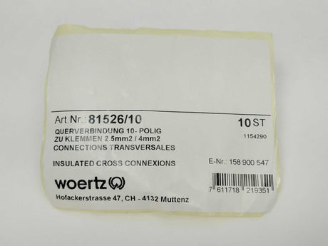 Woertz 81526/10 Cross-connection 10pole 10pcs