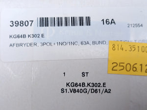 KRAUS & NAIMER KG64B-K302-E Manual Motor Controller