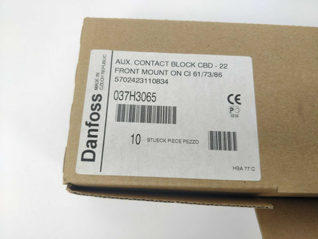 Danfoss 037H3065 Auxiliary contact block CBD-22 front mount on CI 61/73/86 8 Pcs