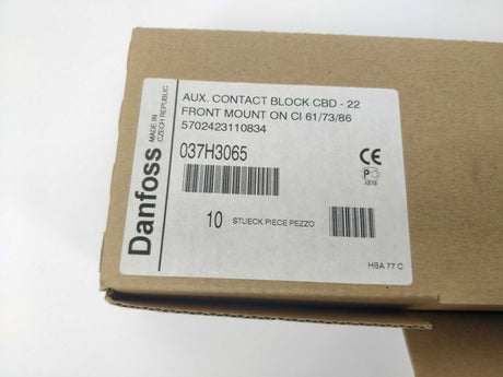 Danfoss 037H3065 Auxiliary contact block CBD-22 front mount on CI 61/73/86 8 Pcs