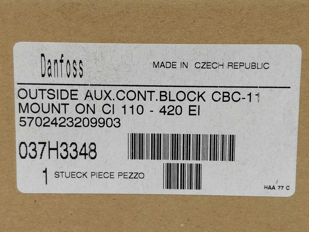 Danfoss 037H3348 CBC-11 Outside aux. contact block